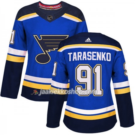 Nainen NHL St. Louis Blues Pelipaita Vladimir Tarasenko 91 Adidas 2017-2018 Sininen Authentic